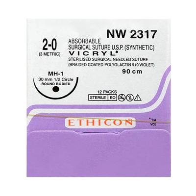 Johnson & Johnson Ethicon Vicryl Absorbable Surgical Suture (2-0) (90 cm) (NW2317) 1's - Bandages & Dressings