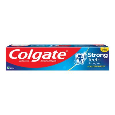 Colgate Strong Teeth with Calcium Boost Toothpaste - Fresh 200 gm - Toothpaste
