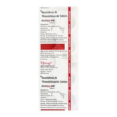 ACLORIS MR Tablet 10's - Pain relief-Nsa