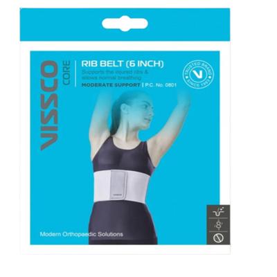 Vissco Core Rib Belt Moderate Support (6 Inch) (0801) (SPL) - Abdomen/Neck/Arm/Elbow Supports