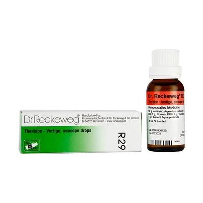Dr. Reckeweg R29 Theridon Vertigo Syncope Drops 22 ml - Homeopathic Drops