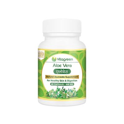 VitaGreen Aloe Vera Capsules 60's - Herbal Dietary Supplement