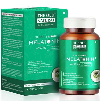 The Old Natural Sleep & Mood Melatonin with 160 mg Veg Tablet 60's - Mental Health