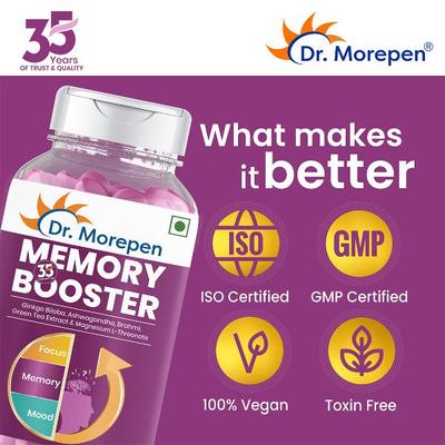 Dr. Morepen Memory Focus & Mood Tablet 60's - Vital Health
