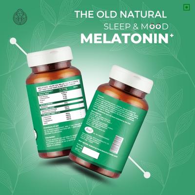 The Old Natural Sleep & Mood Melatonin with 160 mg Veg Tablet 60's - Mental Health