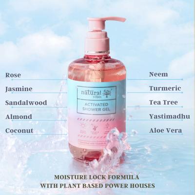 Natural Vibes Deep Cleanse & Exfoliating Routine Shower Gel Body Wash + Scrubbing Glove 300 ml - Bath Kits & Sets