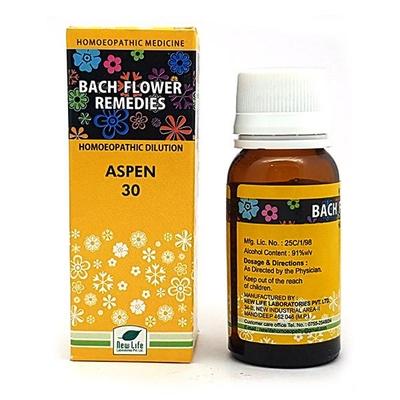 New Life Bach Flower Remedies Aspen 30 Liquid 30 ml - Dilutions