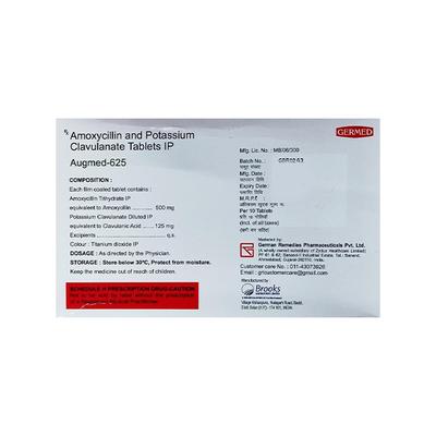 AUGMED 625 Tablet 10's - Bacterial Infections-Pen