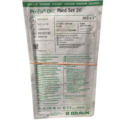 B Braun Perifix One Paed Set (Ref-4512014C) - 20G 1's - Syringes & Needles