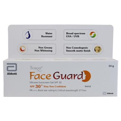 Tvaksh Face Guard Silicone sunscreen SPF 30+ GEL 50 gm - Body Sunscreen