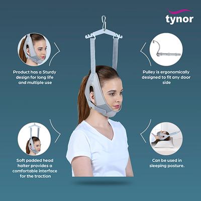 Tynor Cervical Traction Kit with Weight Bag - (Sitting) (UN) (G 25) - Abdomen/Neck/Arm/Elbow Supports