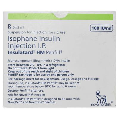 Insulatard HM Penfill Cartridge 5X3ml - Diabetes-Ins