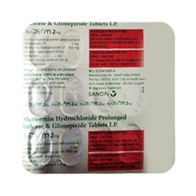Amaryl M 2mg Tablet 15'S - Diabetes-Ant