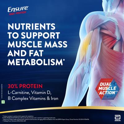 Ensure High Protein Nutrition Powder - Vanilla Flavour 200 gm (Refill Pack) - Daily Health Drinks