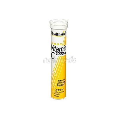HealthAid Vitamin C 1000 mg Effervescent Tablet - Lemon 20's - Multi-Vitamins