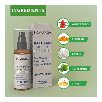 Bioayurveda Fast Pain Relief Body Oil 60 ml - Massage Oils