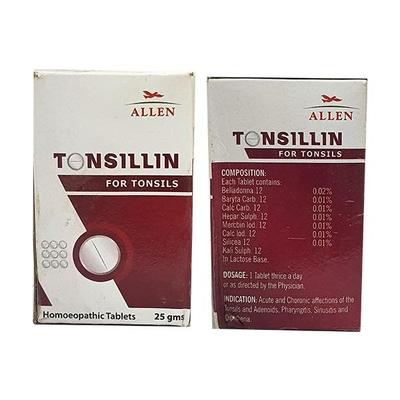 Toncel Tablets Allen Tonsillin Tablet 25 gm online at best price-Homeopathy