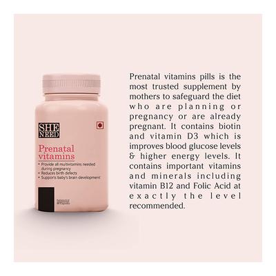 She Need Prenatal Vitamins Tablet 60's - Multi-Vitamins