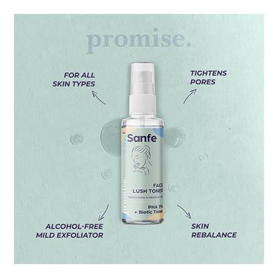 Sanfe Promise Face Lush Toner - PHA 3% + Biotic Toner 50 ml - Toners