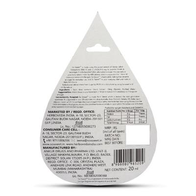 So Sweet 100% Natural 0% Calories Sweetener Stevia Liquid (Pack of 3) 1200 Drops 60 ml - Sugar Substitute