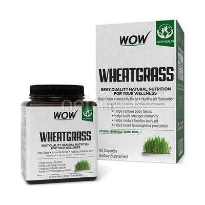 Wow Life Science Wheatgrass Capsules 60's - Workout Essentials