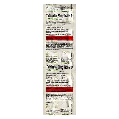 Telzox 80mg Tablet 10'S - Hypertension-Ang