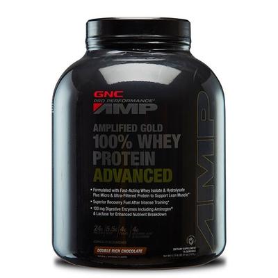GNC 100% Whey Protein Amp Gold Adv Powder - Chocolate 5.12 lb (N) - Whey Proteins