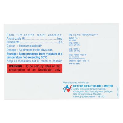 Anatero 1mg Tablet 10'S - Cancer Oncology-Hor