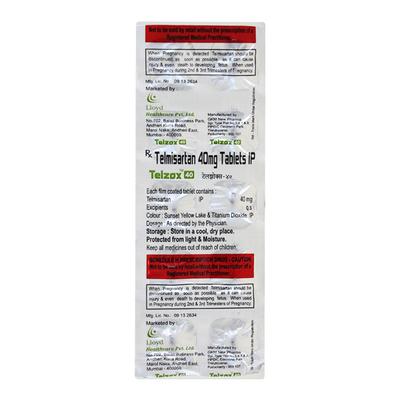 Telzox 40mg Tablet 10'S - Hypertension-Ang