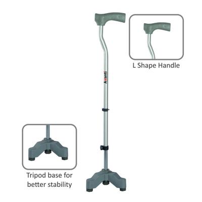 Vissco Walking Stick L Shape - Tripod - Walker & Walking Stick