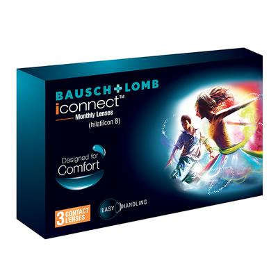 Bausch & Lomb iConnect Monthly Contact Lens - 3 Lens/Box (-1.75) - Eyecare Lenses
