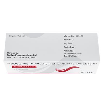 Rosukaa F 10mg Tablet 10'S - High Cholesterol-Dys