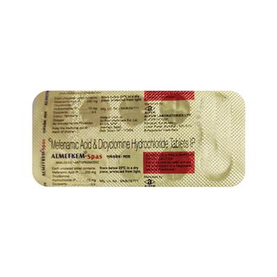 Almefkem Spas Tablet 10'S - Muscle Spasm-Ant