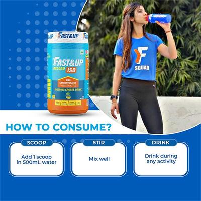 Fast&Up Reload Isotonic Energy Drink - Lemon Flavour 1000 gm - Workout Essentials