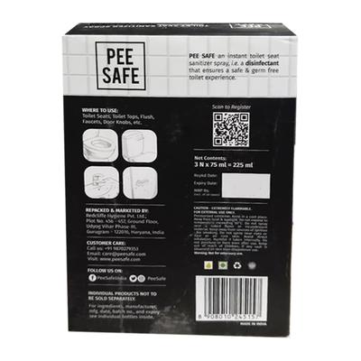 Pee Safe Toilet Seat Sanitizer Spray - Lavender (Pack of 3 x 75 ml) - Toilet Seat Sanitizer