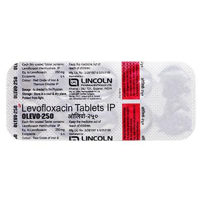 Olevo 250mg Tablet 10'S - Bacterial Infections-Qui