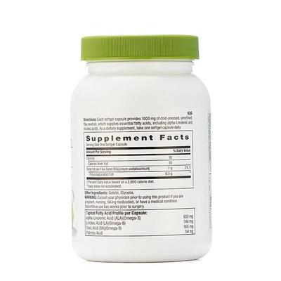 GNC Flaxseed Oil 1000 mg Softgel Capsules 90's - Multi-Vitamins