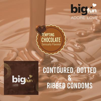Bigfun Condoms - Tempting Chocolate 3's - Plain/Flavoured Condoms