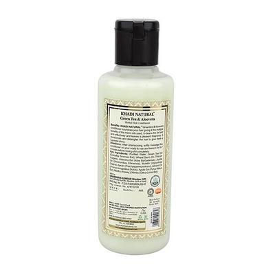 Khadi Natural Herbal Hair Conditioner (SLS & Paraben Free) - Green Tea Aloevera 210 ml - Conditioners
