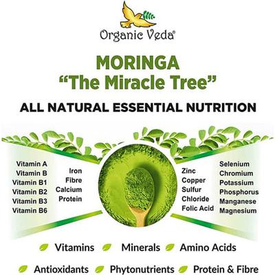 Organic Veda Moringa Leaf Powder 454 gm - Pure Herbs
