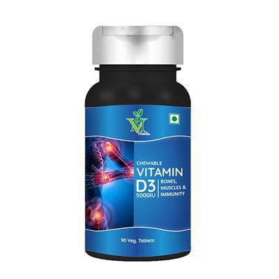 Mint Veda Vitamin D3 Chewable 5000 IU Tablet 90's - Multi-Vitamins