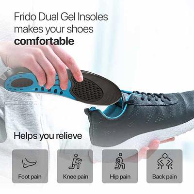 Frido Dual Gel Insoles Sizes 5-9 UK - Knee/Ankle/Leg/Foot Supports