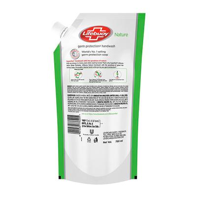 Lifebuoy Nature Germ Protection Handwash Refill 750 ml (Buy 1 Get 1 Free) - Hand Wash & Soaps