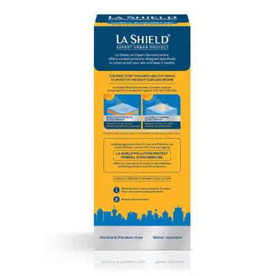 La Shield Pollution Protect Mineral Sunscreen Gel - SPF 50 50 gm (N) - Face Sunscreen