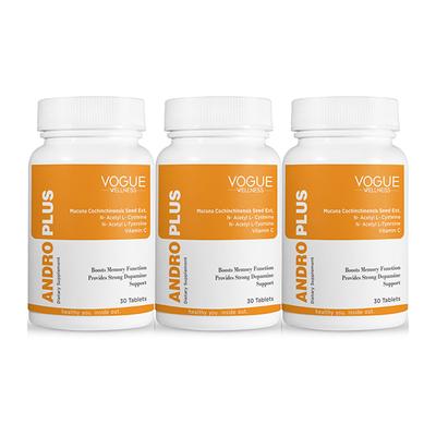 Vogue Wellness Andro Plus Tablet (Pack of 3 x 30's) - Speciality Medicines