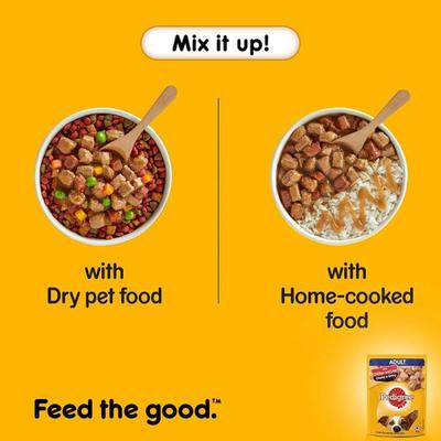 Pedigree Adult Chicken & Liver Chunks in Gravy (Pack of 70gm x 30) 2100 gm - Petfood