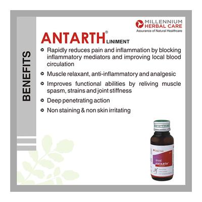 Antarth Liniment Syrup (Pack of 4 x 50 ml) - Pain Relief (Ayush)