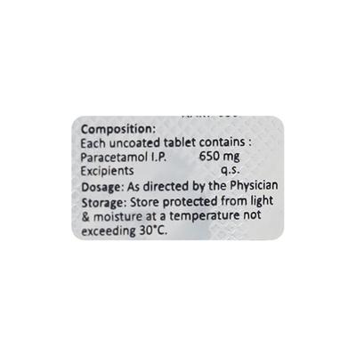 PARAWAL 650 Tablet 10's - Fever-Ana