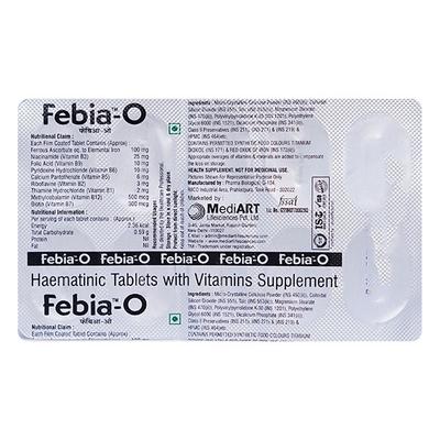 FEBIA O Tablet 10's - Iron Supplement/Anaemia-Vma