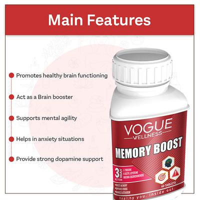 Vogue Wellness Memory Boost Tablet 60's - Vital Health